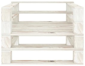 Poltrona da giardino su pallet in legno bianco