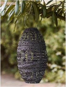 Lanterna a LED grigio scuro con alimentazione a pannelli solari da esterno (altezza totale 40 cm) Foxdale – House Nordic