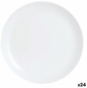 Piatto da pranzo Luminarc Diwali Bianco Vetro 25 cm (24 Unità)
