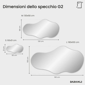 Specchio asimmetrico con luce LED G2