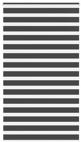 Tenda A Rullo Zebra Nero Larghezza Tessuto 120,9 Cm Poliestere /