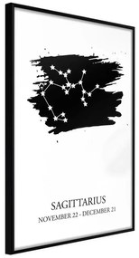 Poster  Zodiac: Sagittarius I  Cornice Quadri Cornice nera, Larghezza x Altezza Home decor 20x30