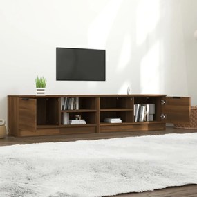 Mobili tv 2 pz rovere marrone 80x35x36,5cm in legno multistrato