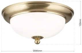 Orion - Plafoniera EMPIRA 2x E14/40W/230V Ø 26,5 cm ottone