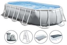 Piscina 'prism frame' ovale con tel. portante con pompa CM.503X274X122H. - capacit LT.13365 - peso KG.112,1 (26796)
