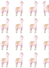 Rebel Walls Carta da parati Alpaca Rebel - Pink