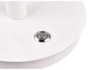 Lampada da tavolo a LED bianca con paralume in metallo (altezza 56 cm) Nala - Trio Select