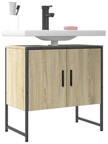 Mobile Lavabo Bagno Rovere Sonoma 60x33x60 Cm Legno Multistrato /