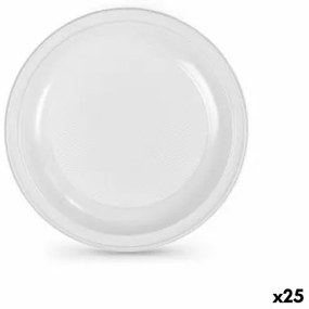 Set di piatti riutilizzabili Algon Bianco Plastica 25 x 25 x 1,5 cm (12 Unità)