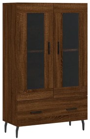 Credenza rovere marrone 69,5x31x115 cm in legno multistrato