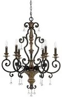 Lampadario Classico Marquette In Acciaio Bronzo Heirloom 6 Luci E14