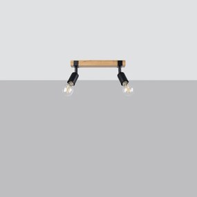 Sollux SL.1296 - Faretto ZUCA 2xE27/15W/230V nero