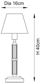 Endon 114849 - LED Lampada da tavolo ricaricabile dimmerabile MORTON LED/1,5W/5V ottone/beige