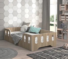 Letto per bambini LAKI 140 x 70 cm in rovere sonoma decor