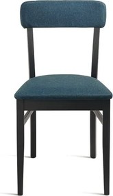 Sedia in tessuto Blu con struttura in legno LIPSIA 2 sedie