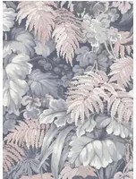 Cole & Son Carta da parati Royal Fernery - Slate Blue & Blush Pink