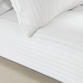Lenzuolo teso bianco 90x190 cm Satin Stripe - Catherine Lansfield