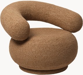 Poltrona lounge in bouclé Orbo