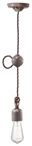 Sospensione Vintage Ceramica Tortora 1 Luce E27