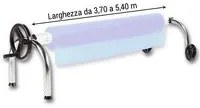 Rullo Avvolgitore Con Ruote Rollertube Per Piscine Fino A 5,40 M Di Larghezza