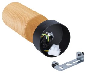 Brilagi - Faretto SELE 1xGU10/30W/230V nero/decorazioni in rovere