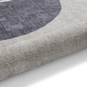 Tappeto grigio in misto cotone lavabile 122x170 cm Whisper – Think Rugs