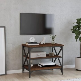 Mobile porta tv rovere marrone 60x40x50 cm in legno multistrato