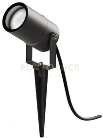 Ges1130- faro proiettore antracite 1 luce attacco gu10 ip65 d.6x10cm