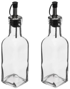 Set bottiglia olio e aceto in vetro con dosatore