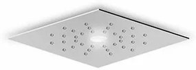 Soffione doccia 17x17 multifunzione con luce bianca centrale e trasformatore in acciaio Zucchetti Isyshower Z94155