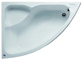 Kamalu - Vasca semicircolare ad angolo da 125cm in acrilico | K-271