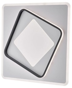 Plafoniera Moderna Lulu' In Alluminio Bianco Nero Led Integrato Cct