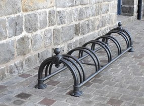 Supporto bicicletta da pavimento per 5 posti L 43 x H 35 cm