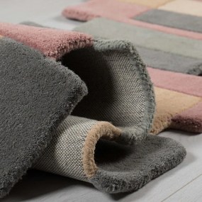 Tappeto in lana marrone 60x230 cm Collage - Flair Rugs
