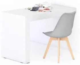 Tavolo Fisso Evolution 120x60, Bianco Frassino con Una Gamba