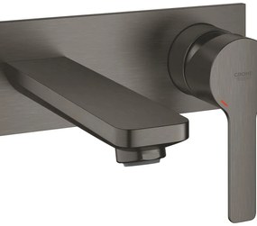 Rubinetto per lavabo ad incasso getto laminare cristallino Lineare grigio spazzolato GROHE
