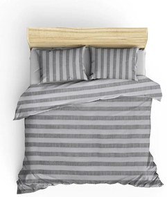 Biancheria da letto matrimoniale bianca/grigia 200x200 cm Hook - Mijolnir