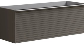 Mobile da bagno sotto lavabo Pixel stripes grigio laccato opaco L 120 x H 40 x P 45.5 cm 1 cassetto, lavabo non incluso