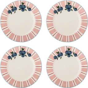Set di piatti da dolce rosa/color crema in gres 4 pz ø 20,5 cm Carry – Bloomingville