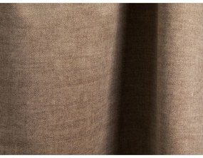 Divano angolare componibile marrone chiaro (con penisola a sinistra/a U) con rivestimento in velluto Martina – Micadoni