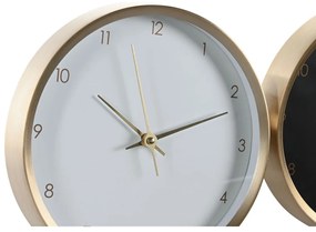 Orologio da Tavolo DKD Home Decor 25,7 x 4,2 x 25,7 cm Donna Dorato Alluminio (2 Unità)