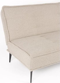 Divano beige allungabile con rivestimento in bouclé 184 cm Cielke – White Label