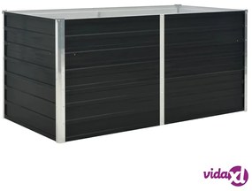 vidaXL Fioriera Rialzata Antracite 160x80x77 cm in Acciaio Zincato