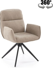 Sedia K574 in tessuto beige scuro – 60x60x88 cm