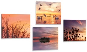 Set di quadri – Natura in versione romantica