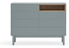 Cassettiera bassa blu-grigio 120x90 cm Corvo - Teulat