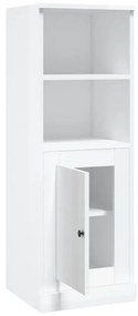 Credenza Bianco Lucido 36x35,5x103,5 cm in Legno Multistrato