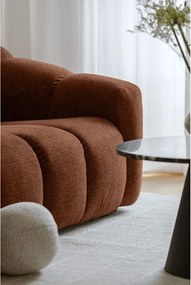 Divano angolare color terracotta (con penisola a destra/a L) Shell – Miuform