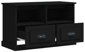 Mobile Porta TV Nero 80x35x50 cm in Legno Multistrato