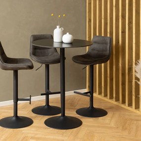 Sgabello da bar in verde scuro con altezza regolabile (altezza della seduta 86 cm) Adisa – Actona